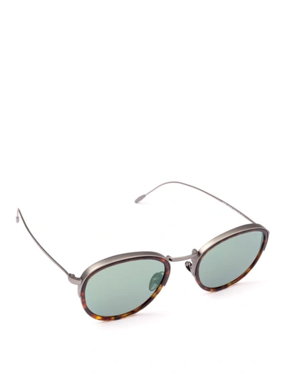 Shop Giorgio Armani Double Frame Round Sunglasses In Silver