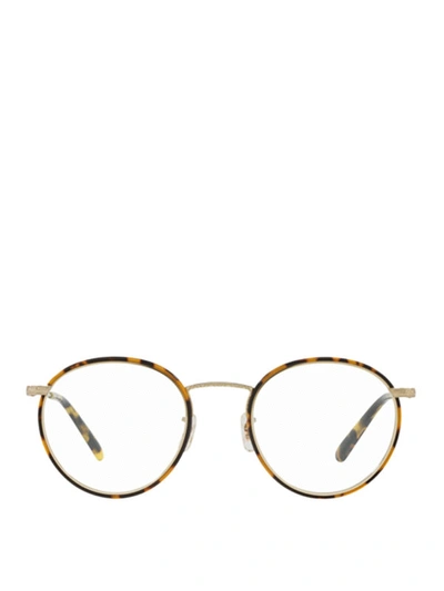 Shop Oliver Peoples Colloff Round Tortoiseshell Eyeglasses In Light Brown