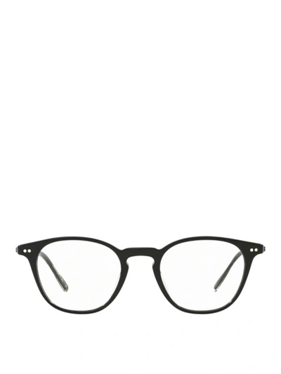 Shop Oliver Peoples Hanks Tortoiseshell Round Eyeglasses In Black