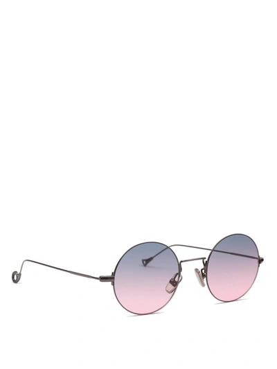 Shop Eyepetizer Nina Gunmetal Frame Sunglasses In Dark Grey