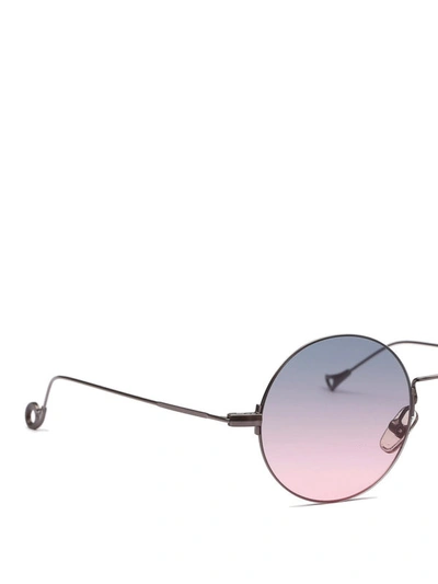 Shop Eyepetizer Nina Gunmetal Frame Sunglasses In Dark Grey