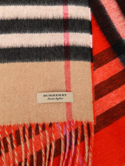 Shop Burberry Reversible Cashmere Scarf In Light Beige