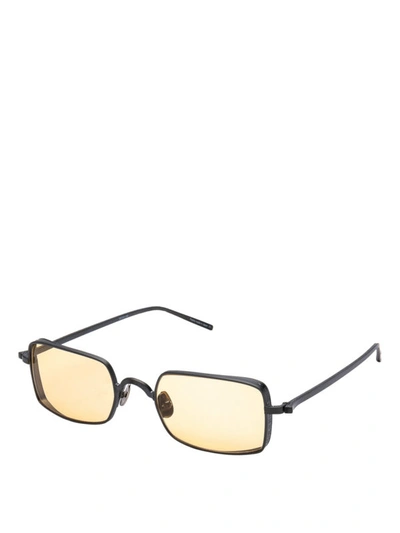 Shop Matsuda Rectangular Grey Sunglasses
