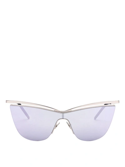 Shop Saint Laurent Silver-tone Metal Frame Sl 249 Sunglasses