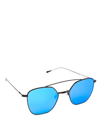 Shop Spektre Dolcevita Blue Lens Black Frame Sunglasses