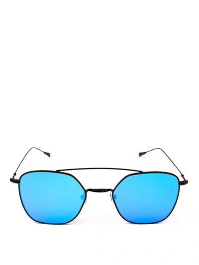 Shop Spektre Dolcevita Blue Lens Black Frame Sunglasses