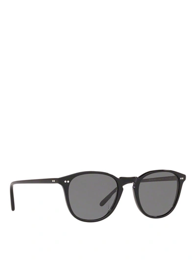 Shop Oliver Peoples Forman La Black Sunglasses