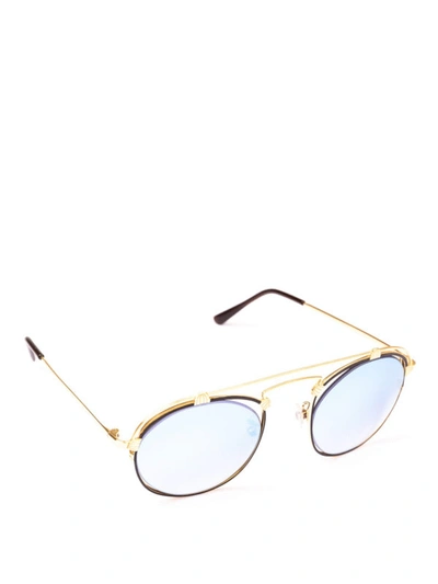 Shop Spektre Coral Pale Gold Stainless Steel Sunglasses