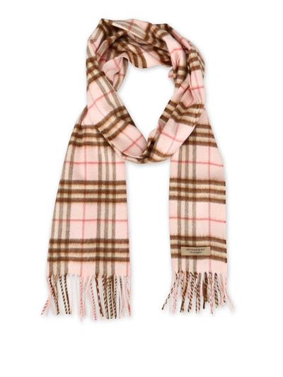 Shop Burberry Vintage Check Cashmere Scarf In Light Pink