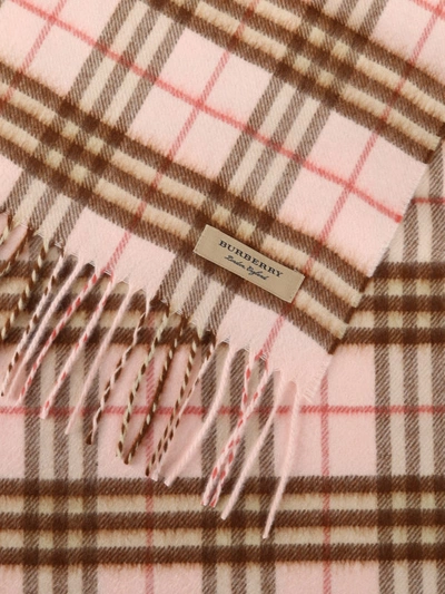 Shop Burberry Vintage Check Cashmere Scarf In Light Pink