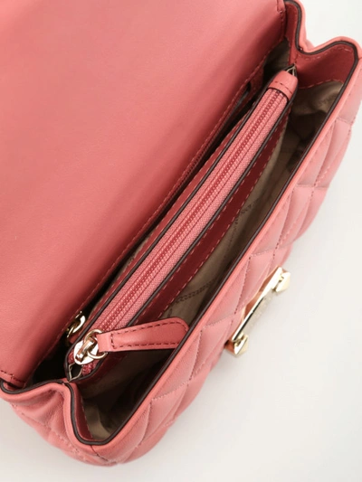 Shop Michael Kors Sloan Pink Quilted Small Shoulder Bag