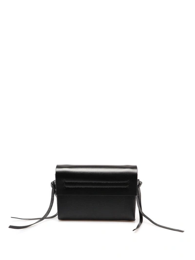 Shop Valentino Vring M Black Leather Crossbody Bag
