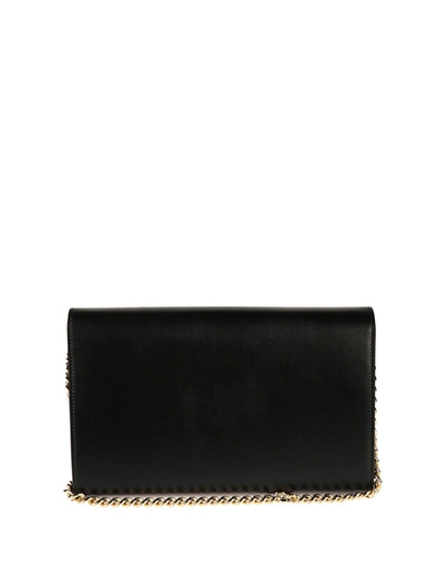 Shop Victoria Beckham Evening Clutch Wallet With Chain In Black