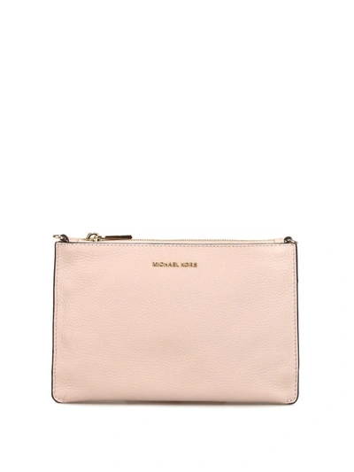 Shop Michael Kors Pink Leather Crossbody Bag In Light Pink