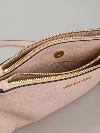 Shop Michael Kors Pink Leather Crossbody Bag In Light Pink