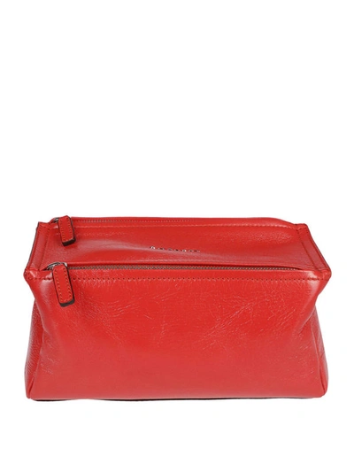 Shop Givenchy Pandora Mini Red Crackle Patent Bag