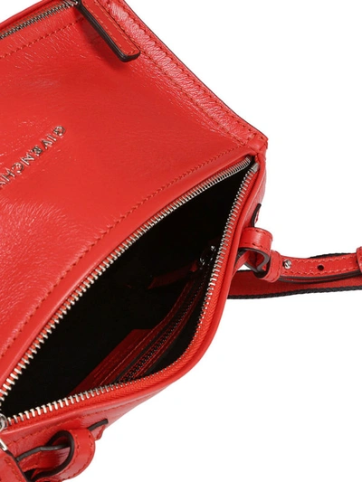 Shop Givenchy Pandora Mini Red Crackle Patent Bag