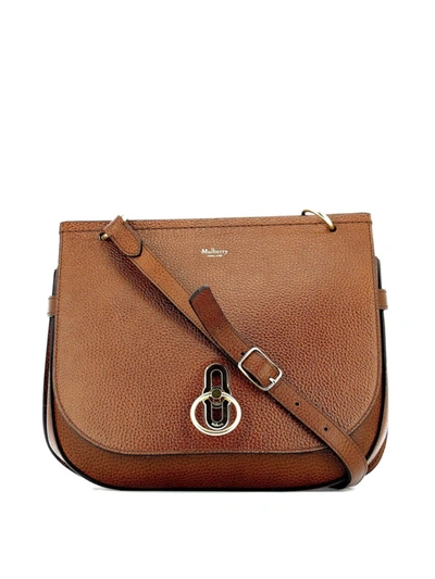 Shop Mulberry Amberley Leather Shoulder Bag In Brown