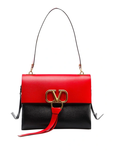 Shop Valentino Vring M Bicolour Leather Bag In Multicolour