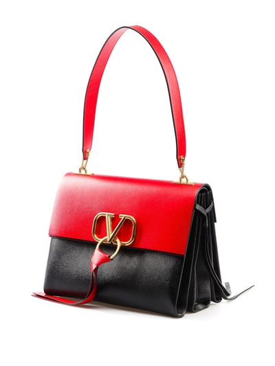 Shop Valentino Vring M Bicolour Leather Bag In Multicolour