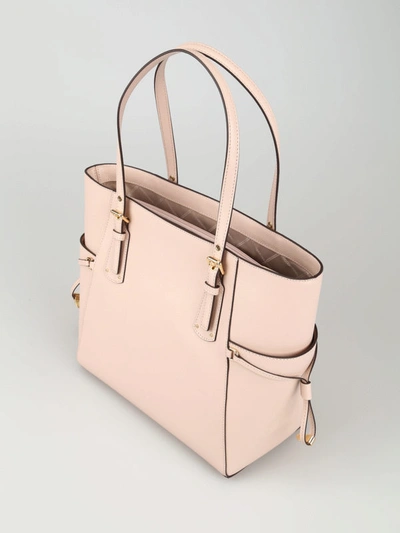 Shop Michael Kors Voyager S Light Pink Leather Tote Bag