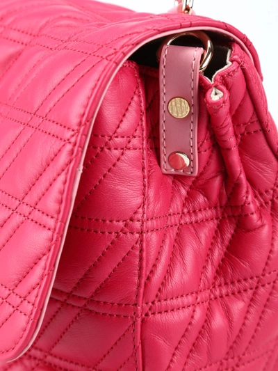 Shop Zanellato Postina S Zeta Matelasse Leather Bag In Dark Pink