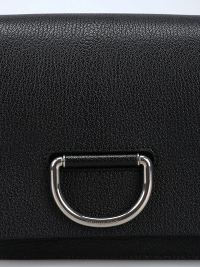 Shop Burberry D-ring Grainy Goatskin Small Shoulder Bag In Black