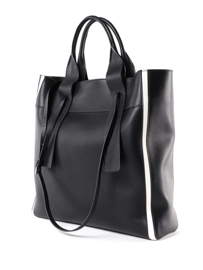 Shop Prada Black Leather Tote Bag