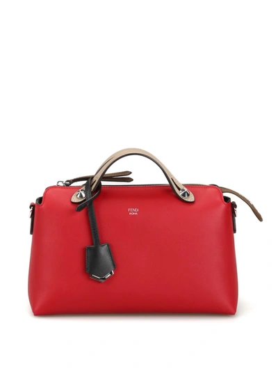 Shop Fendi By The Way Medium Red Leather Bag