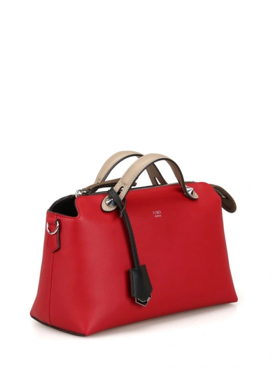 Shop Fendi By The Way Medium Red Leather Bag