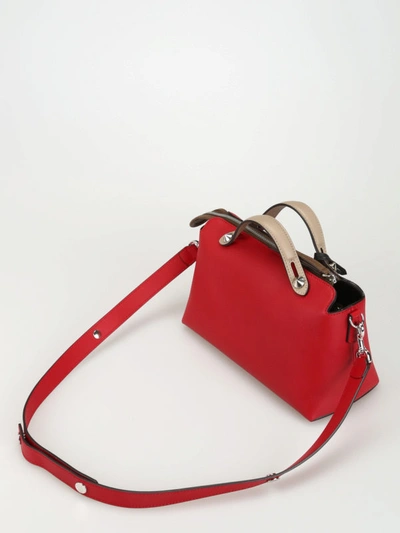Shop Fendi By The Way Medium Red Leather Bag