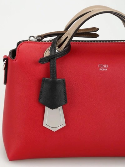 Shop Fendi By The Way Medium Red Leather Bag