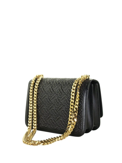 Shop Burberry Tb Quilted Leather Small Bag In Black