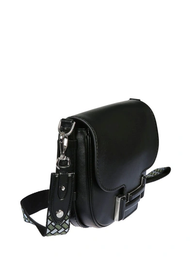 Shop Tod's Double T Black Leather Cross Body Bag