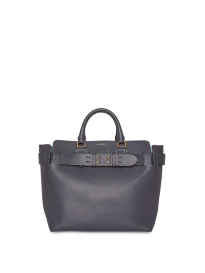 Shop Burberry The Medium Leather Belt Bag In Dark Grey