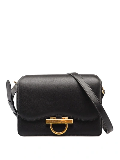 Shop Ferragamo Classic Flap Black Leather Bag