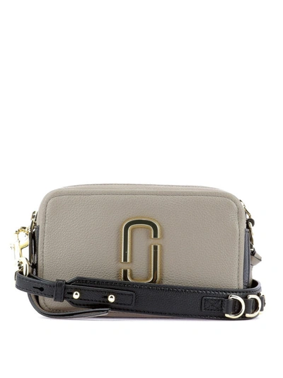 Shop Marc Jacobs The Softshot 21 Two-tone Cross Body Bag In Light Grey