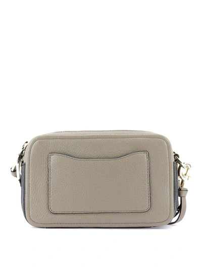 Shop Marc Jacobs The Softshot 21 Two-tone Cross Body Bag In Light Grey