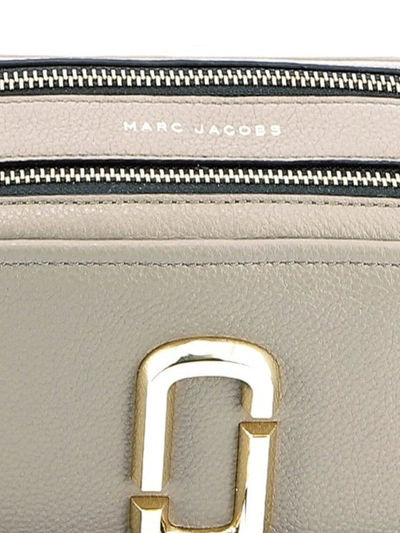 Shop Marc Jacobs The Softshot 21 Two-tone Cross Body Bag In Light Grey