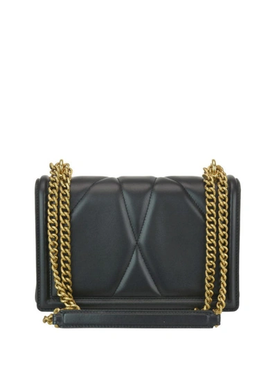 Shop Dolce & Gabbana Devotion Black Quilted Leather Bag