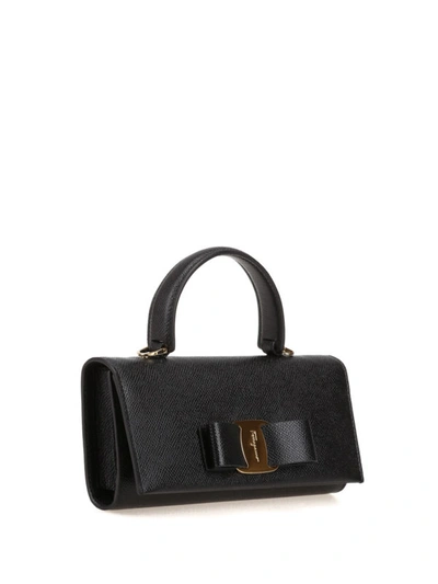 Shop Ferragamo Vara Black Wallet Bag