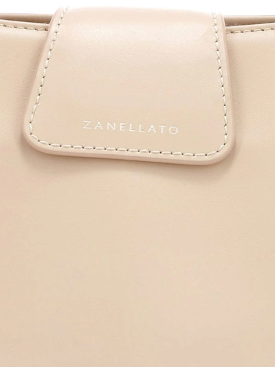 Shop Zanellato Duo Metropolitan M White Leather Bag