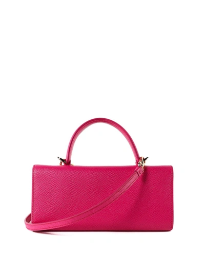 Shop Ferragamo Vara Wallet Bag In Fuchsia