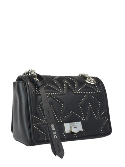 Shop Jimmy Choo Helia Studded Quilted Leather Bag In Black