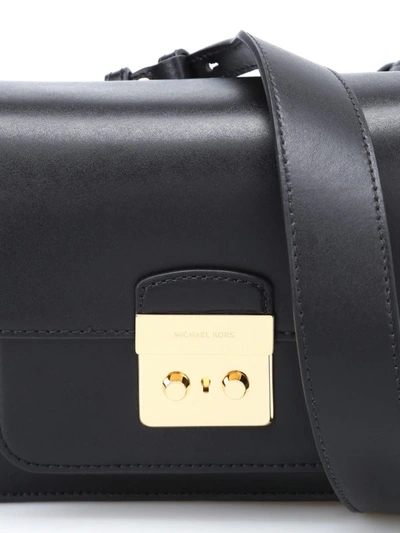 Shop Michael Kors Sloan Editor L Black Leather Bag