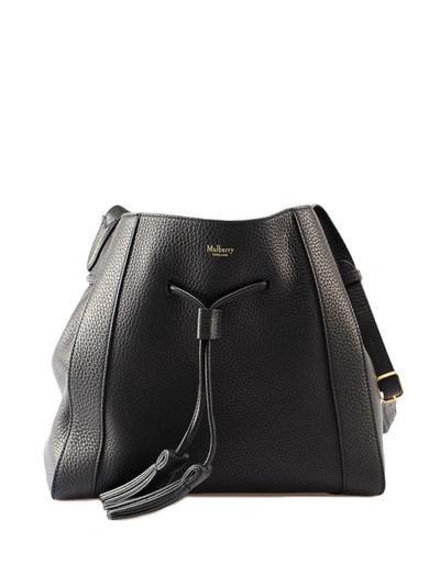Shop Mulberry Millie Black Grained Leather Small Bag