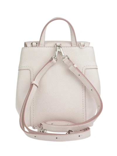 Shop Tod's Double T Light Pink Leather Backpack
