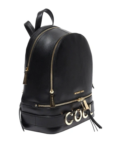 Shop Michael Kors Rhea Zip Medium Black Backpack