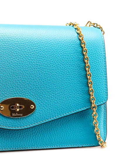 Shop Mulberry Darley S Light Blue Leather Bag