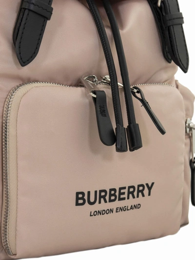 Shop Burberry The Rucksack Rose Beige Medium Backpack In Light Pink